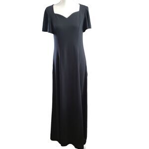 Formal Fashions Made in USA Long Black Evening Dress Size 8